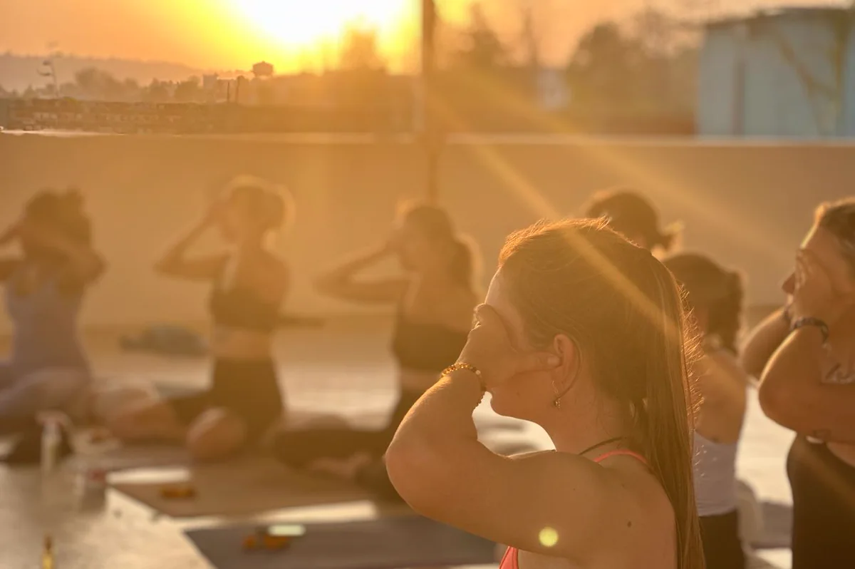 Morning class in warm sunlight